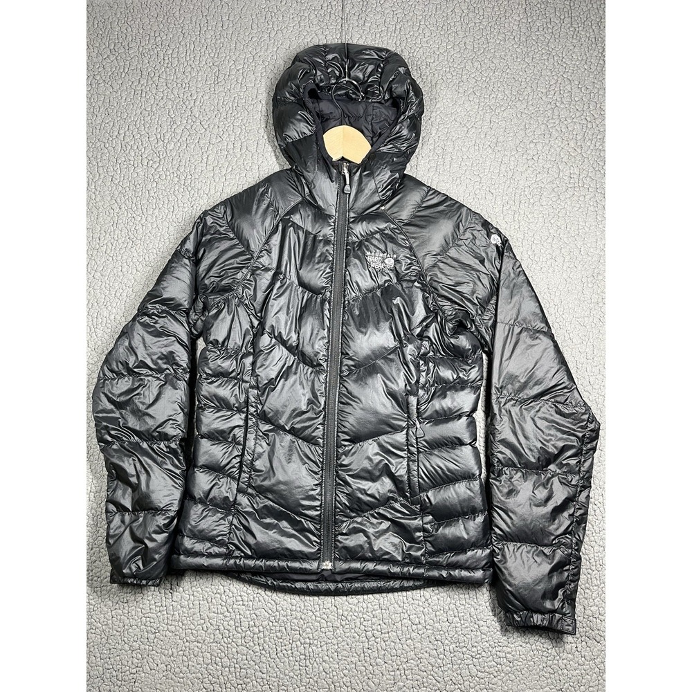 Mountain Hardwear Goose Down Puffer Jacket Kelvinator Womens XS Hooded Black